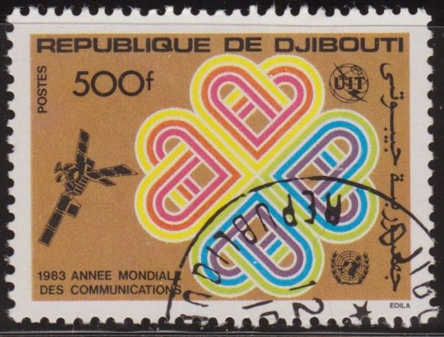 Djibouti 1983 Scott 561 Sello * World Communications Year 500F Correo Aere